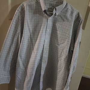 LL Bean Wrinkle Resistant Mens Long Sleeve Button Down Shirt | 16 1/2 33